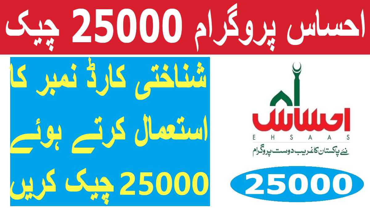 Ehsaas Program CNIC Check 25000