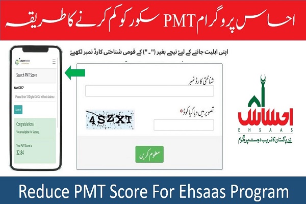 Reduce PMT Score For Ehsaas